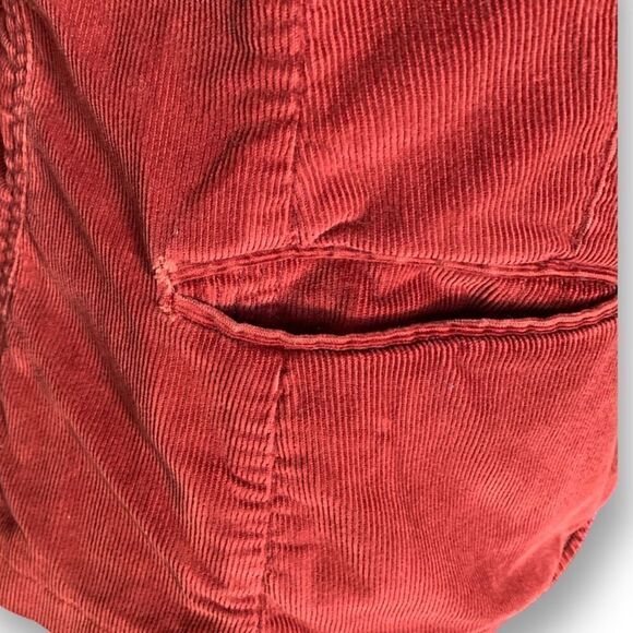 London Jean Rust Corduroy Blazer Jacket Fitted Tailored Stretch Retro Size 8 - Picture 5 of 8